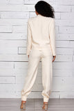 BLAZER JACKET WITH SLEEVE JOGGER SUIT PANTS SET